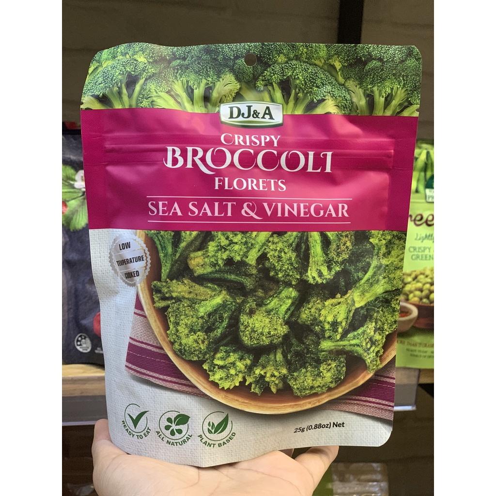 Súp Lơ Xanh sấy giòn DJ&A 25g - Bông Cải Sấy Khô Phù Hợp Cho Thực Đơn KETO - Crispy Broccoli Florets DJ&A