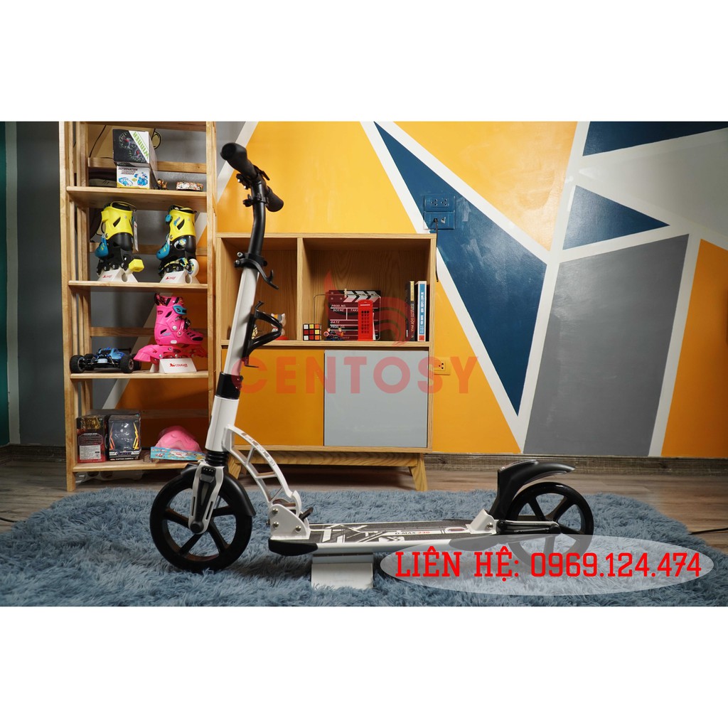 Xe Trượt Scooter Người Lớn Cao Cấp Centosy 301 - Trắng