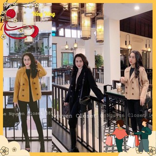 ÁO KHOÁC DẠ NGẮN 6 KHUY 3 MÀU CHO NỮ