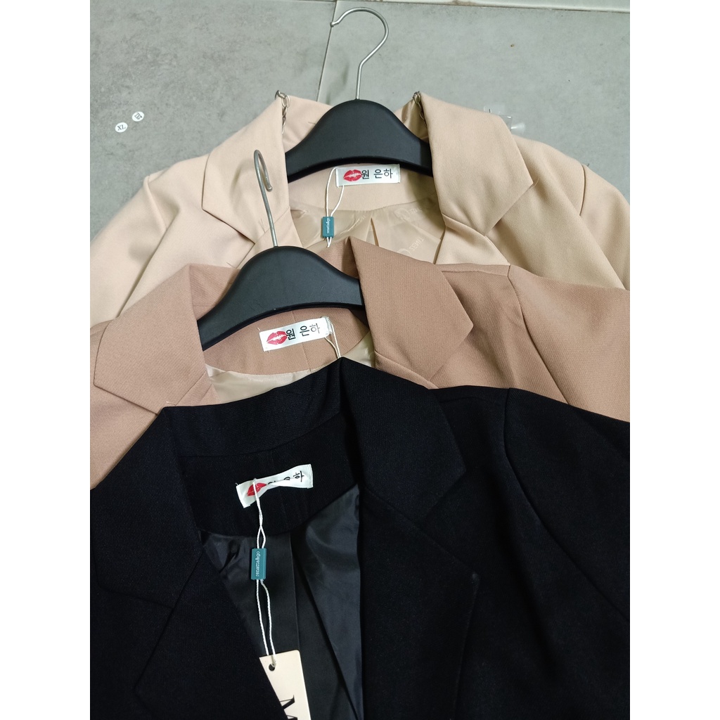 Áo khoác trơn vest blazer công sở nữ 2 khuy phong cách Hàn Quốc