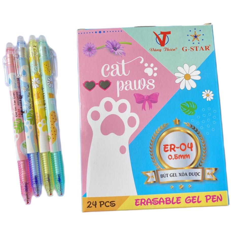 Set 4 cây bút gel bấm xoá được ER 04 loại tốt mực nhiều