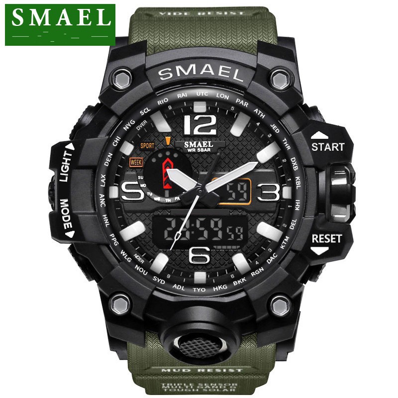 Đồng hồ điện tử thể thao nam chính hãng SMAEL Full Box chống nước chống xước siêu bền dùng trong quân đội - MS11