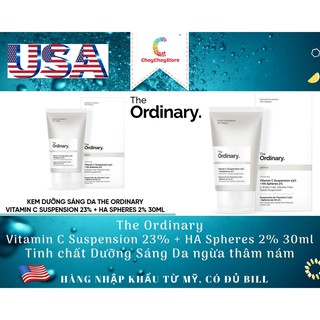 [BILL USA] The Ordinary Vitamin C Suspension 23% + HA Spheres 2% 30ml -  Tinh chất Dưỡng Sáng Da ngừa thâm nám