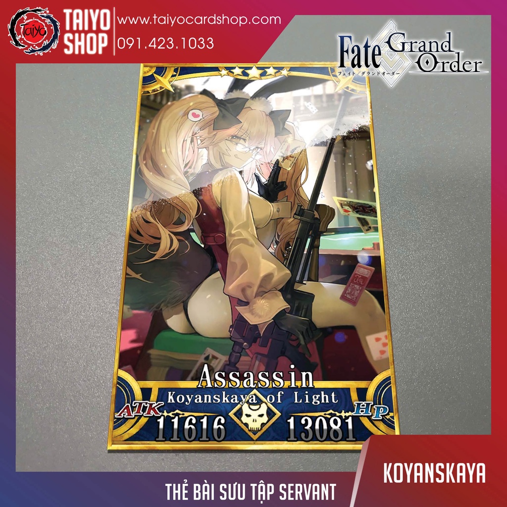 Thẻ bài custom card bánh xốp anime Fate/Grand Order FGO để sưu tầm tự chọn Koyanskaya Of Light