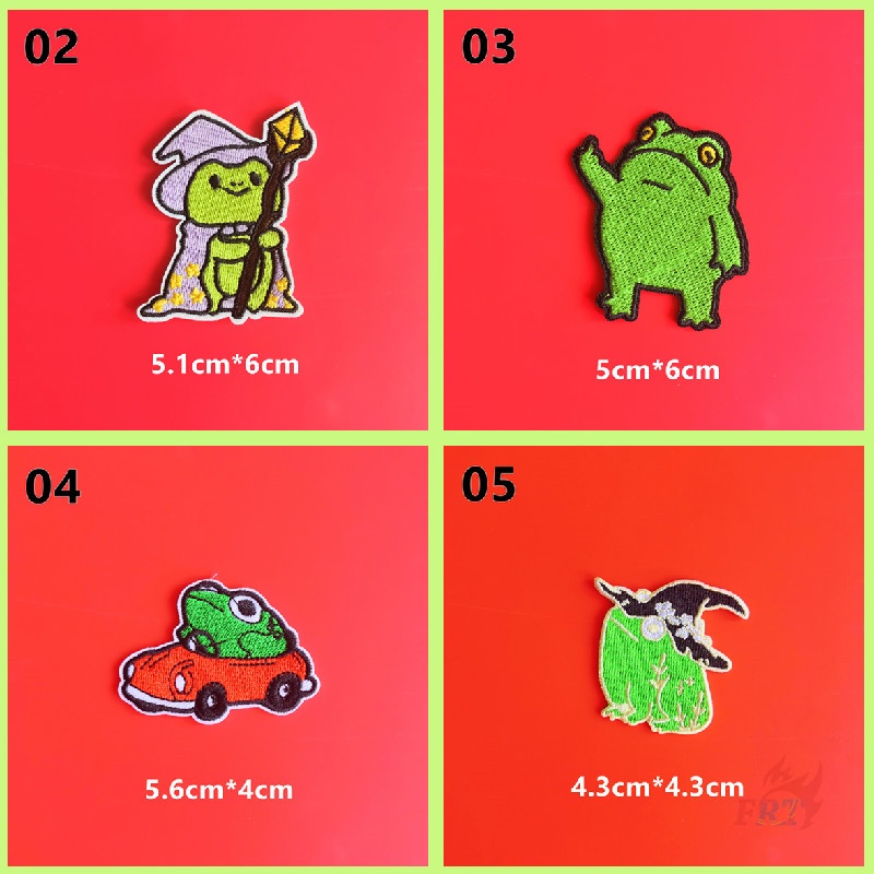 1 Sticker Ủi Thêu Hình Chú Ếch Vui Nhộn