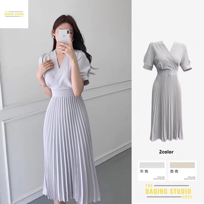 Váy Xếp Ly Thanh Lịch, Nữ Tính