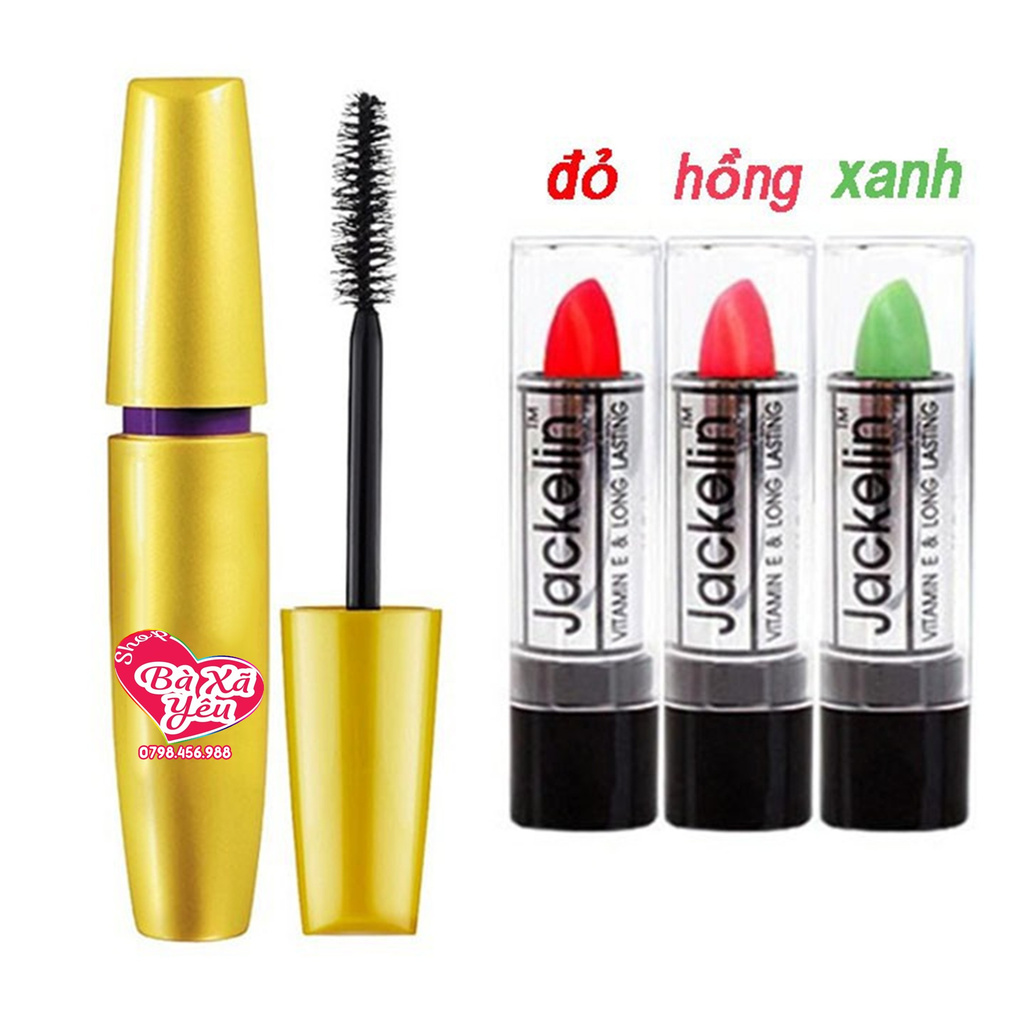 Combo Mascara + 3 cây son gió màu ngẫu nhiên - BX2760