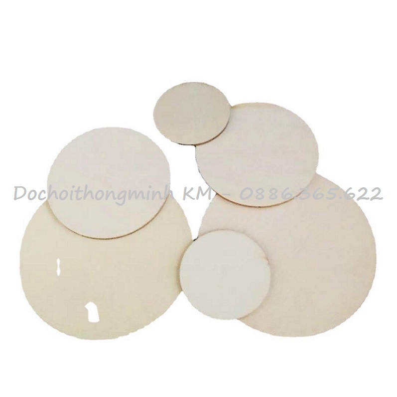 100 miếng gỗ tròn - size 2cm 2.5cm 3cm 4cm