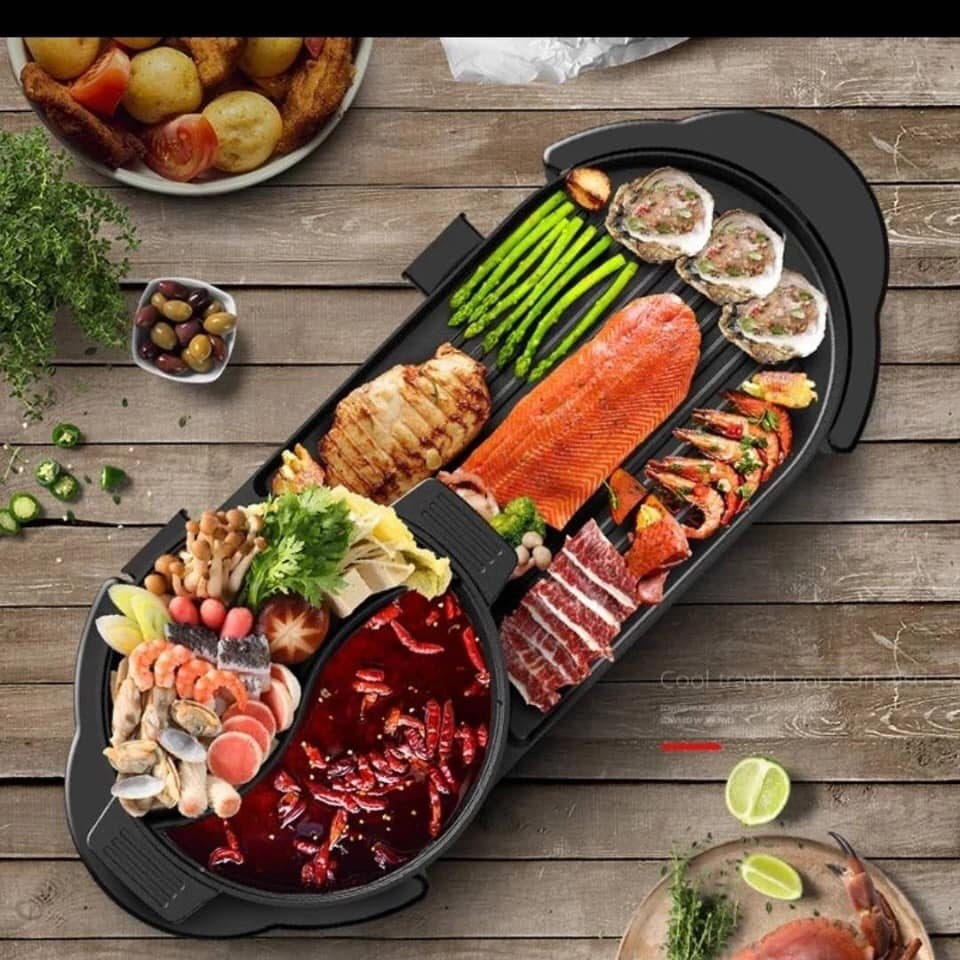 Bếp lẩu nướng 2in1