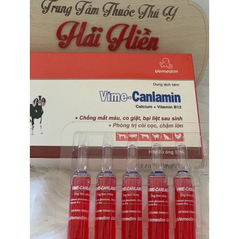 5ml Vime Canlamin - bổ sung Vitamin B12 và Canxi cho gà chọi, gà cảnh, gà tre, chó, mèo, vịt, ngan, heo, trâu, bò, ngựa