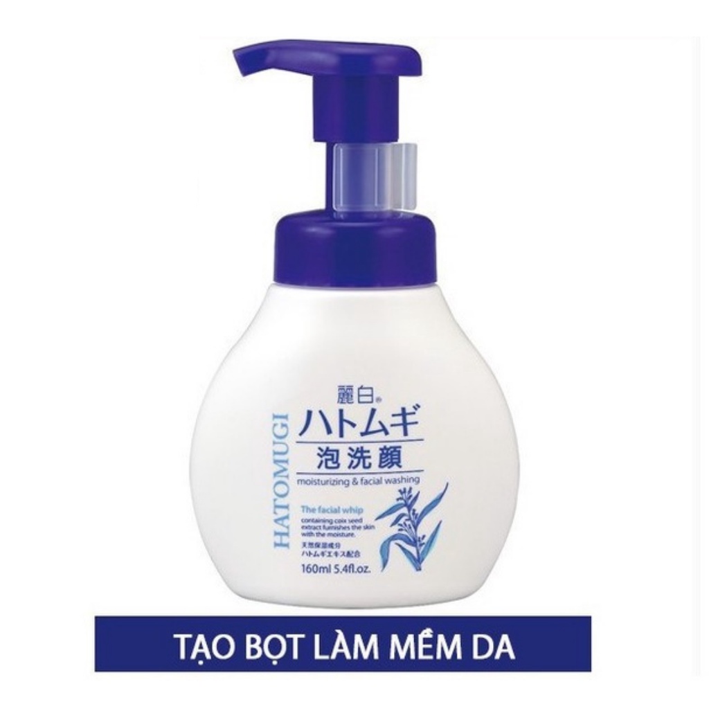Sữa Rửa Mặt Tạo Bọt Reihaku Hatomugi 160ml Nhật Bản