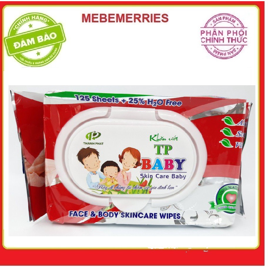 GÓI KHĂN ƯỚT TP BABY CHO BÉ (GÓI 80 MIÊNG)