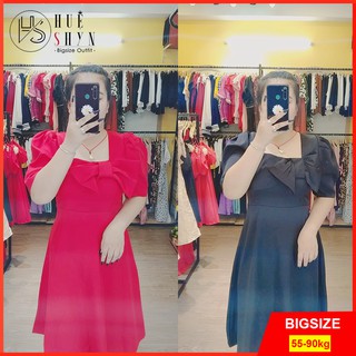 ĐẦM BIGSIZE NỮ NƠ NGỰC HS4058 - DÁNG VÁY CHỮ A - MÀU ĐỎ, ĐEN - ĐI CHƠI ĐI TIỆC DẠO PHỐ ĐỀU SANG - SIZE L,XL,XXL 65-85kG