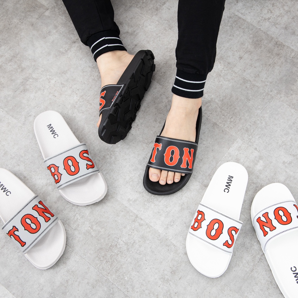 Dép MWC 7681 - Dép Nam Quai Ngang Phối Chữ Thời Trang, Dép Nam Kiểu Dáng Đẹp Chất Liệu Mềm, Đi Êm Chân, Mẫu Mới, Giá Tốt