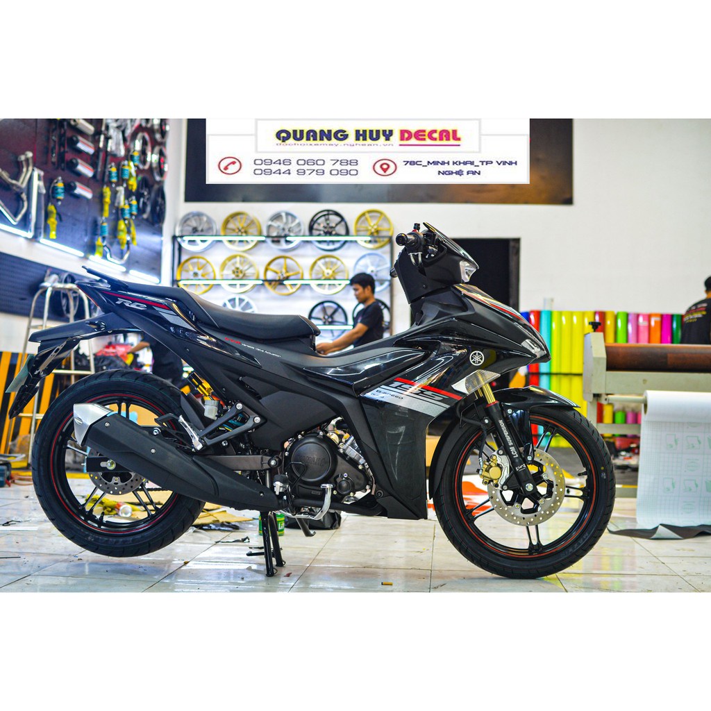 Tem trùm exciter 155 ♦FREESHIP♦ đen xám, tem exciter155, team trùm ex 155, tem xe ex155 đen xám