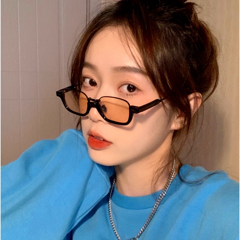Kính mát gọng kim loại oval siêu nhẹ chống tia UV phong cách Hàn Quốc thời trang dành cho cả nam và nữ