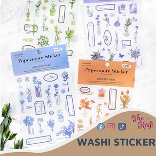 Sticker washi hoa lá //the kraft