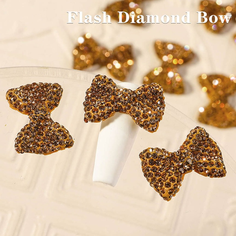 Phụ Kiện Trang Trí Móng Tay 3D Hình Nơ Bằng Hợp Kim DIY