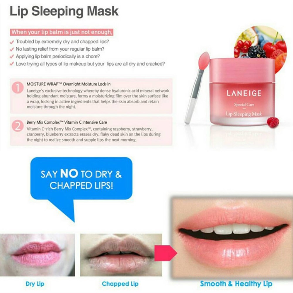 (hàng Mới Về) Mặt Nạ Ngủ Cho Môi Laneige 3gr | BigBuy360 - bigbuy360.vn