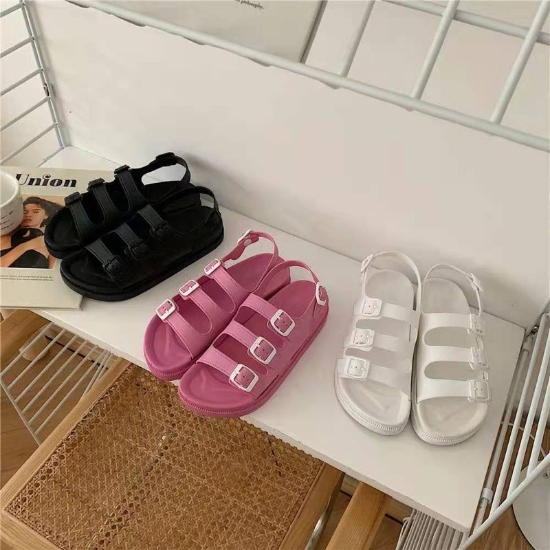 HÀNG MỚI VỀ - FROM BÉ TĂNG 1 size -dép sandal  Hồng đen 2 màu có sẵn hohit