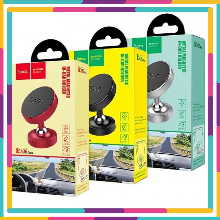 ✔Ship hoả tốc ✔Giá đỡ điện thoại Hoco CA36 Plus trên xe hơi để tablo hít nam châm chắc chắn xoay 360