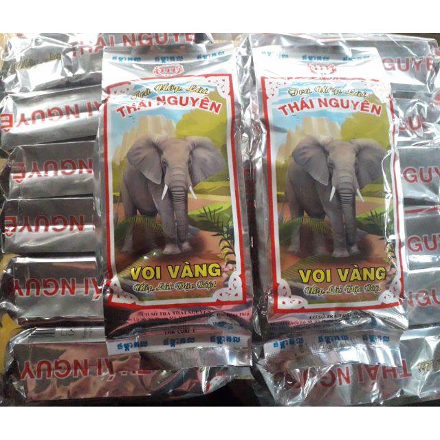 COMBO 6 GÓI TRÀ THÁI NGUYÊN ƯỚP LÀI HIỆU VOI VÀNG 65G/GÓI