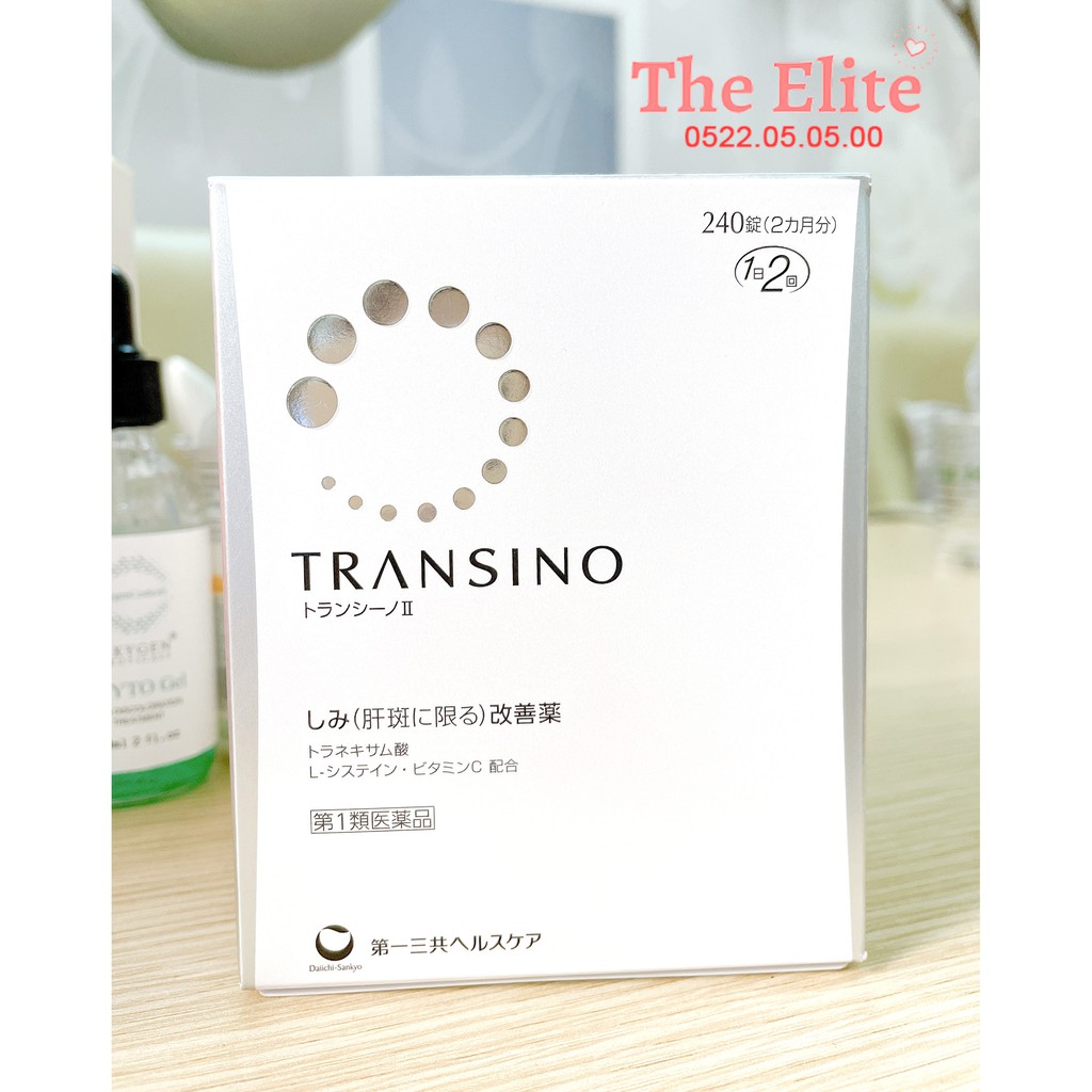 Viên uống trắng da giảm nám Transino 240 viên