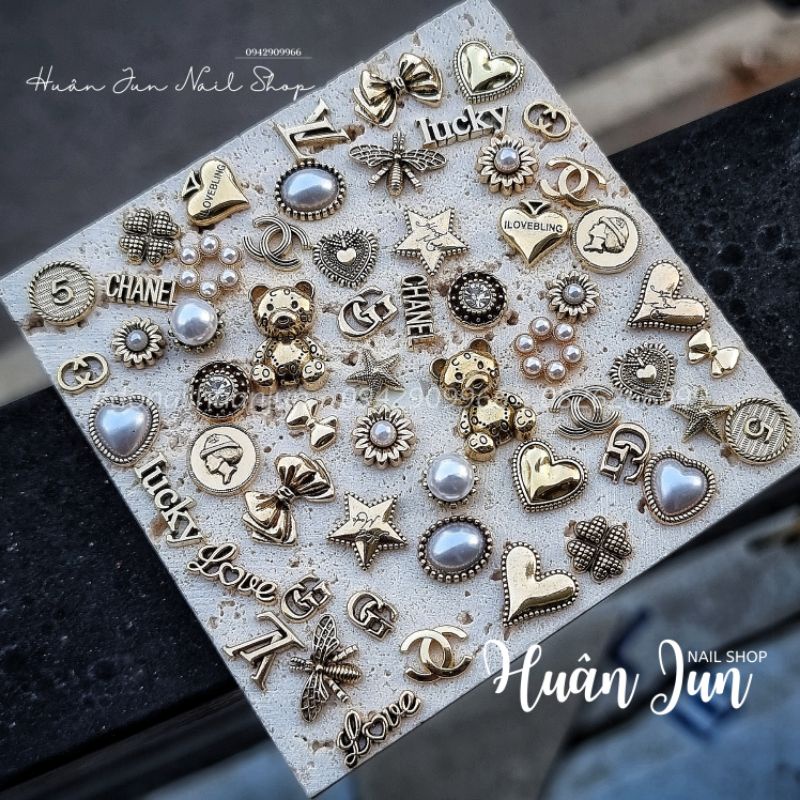 NEWTRENDS2022 SET CHARMS ĐỒNG TRANG TRÍ MÓNG TAY LOẠI ĐẸP