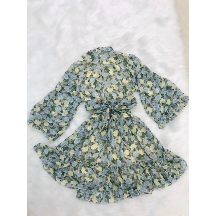 Jumsuit dáng váy hoạ tiết hoa nhí , voan quảng châu cao cấp HATY STORE - Hàng mới về