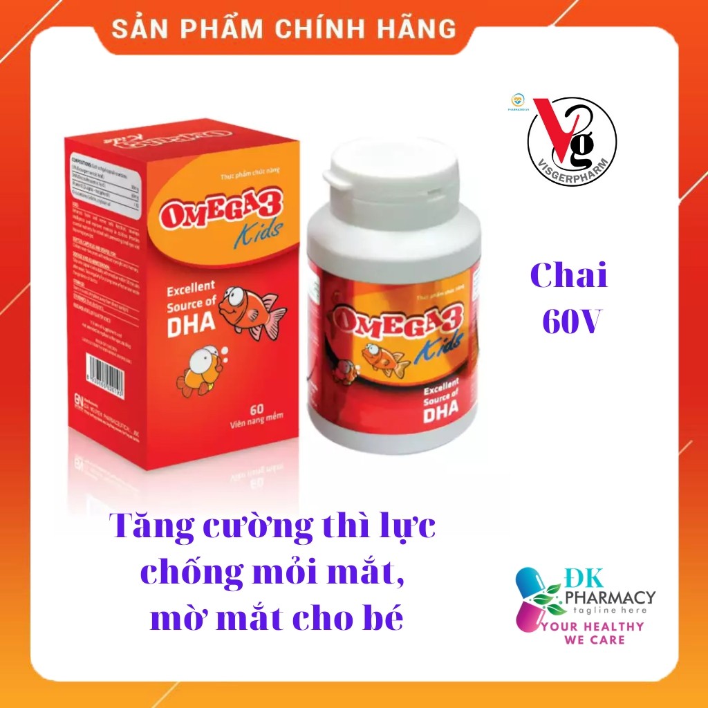 Omega 3 Kids- Tăng cường thị lực, chống mỏi mắt,Giúp sáng mắt, phòng ngừa cận thị tăng cường phát triển não bộ