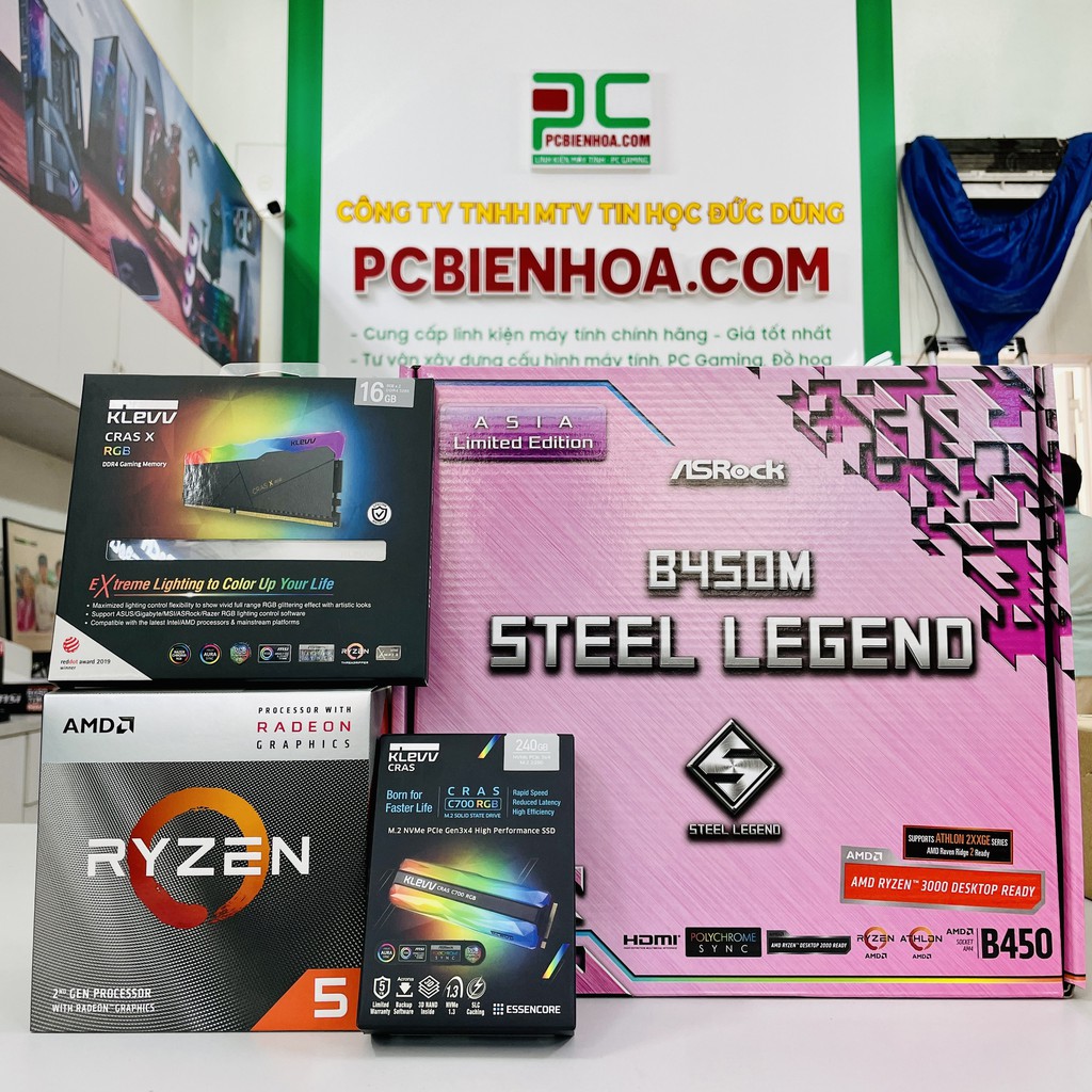 [Mã SKAMPUSHA7 giảm 8% đơn 250k]Combo AMD 3400G B450M 16G 240G chính hãng