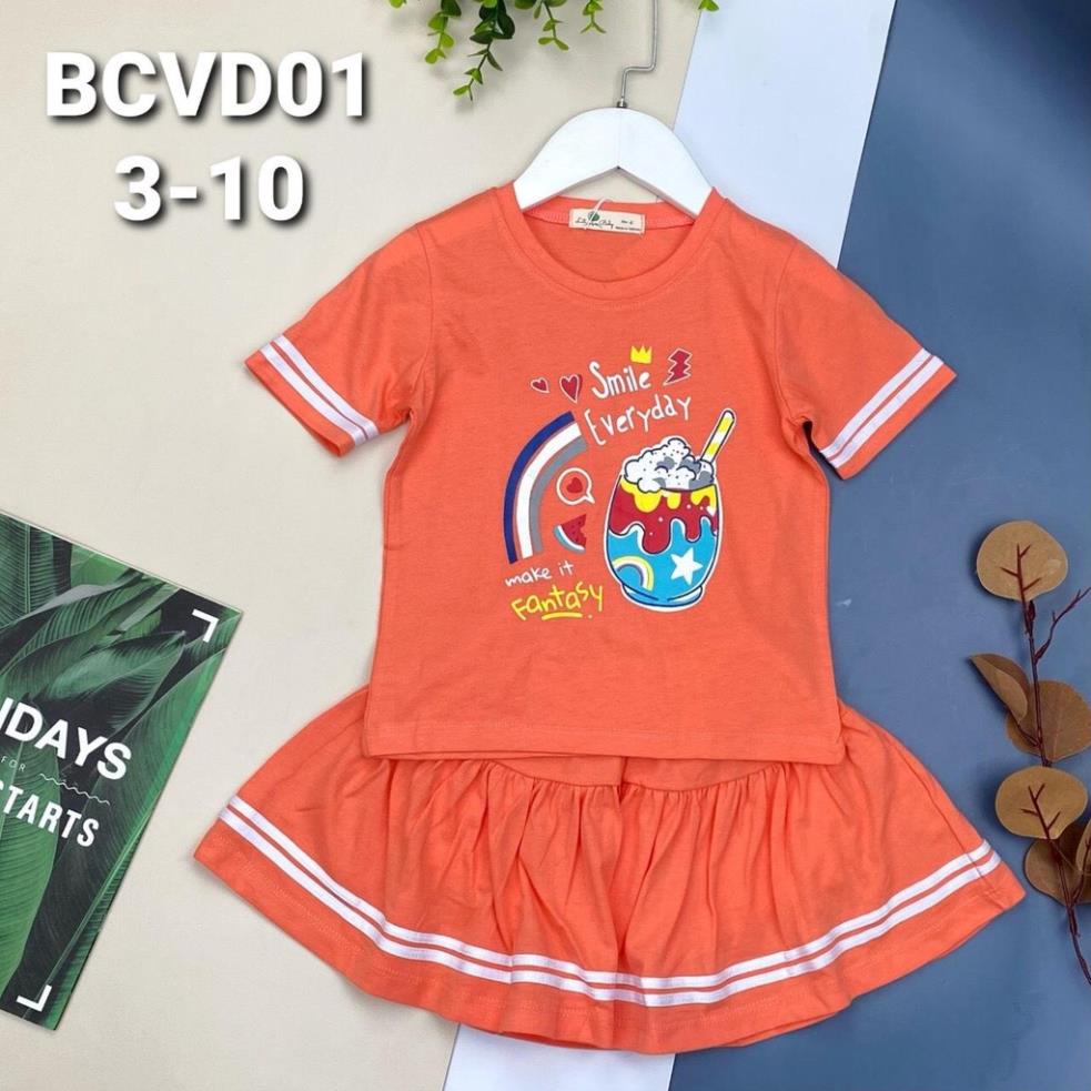 Đồ bộ bé gái LITIBABY in hình, chất liệu cotton 4 chiều, mát mịn. Mã BCVD01