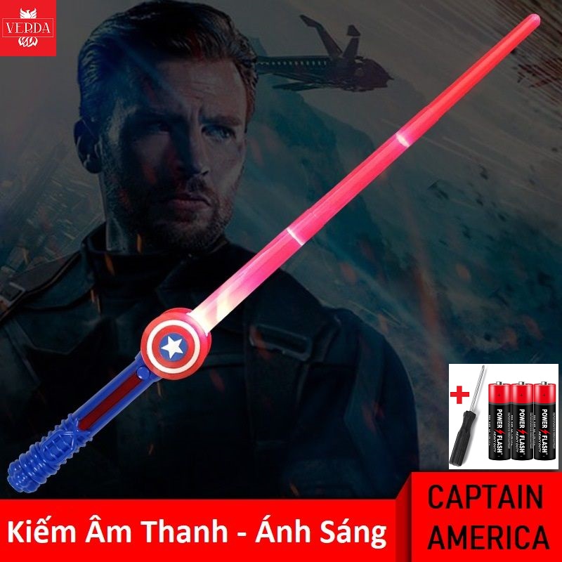 Bộ áo choàng khiên captain america siêu nhân đầy đủ kiếm găng tay bắn đĩa súng mặt nạ âm thanh ánh sáng đèn nhạc shield