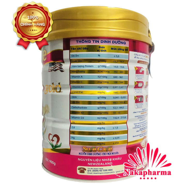 Sữa bầu Sure Care Mama Gold 900g | Surecare