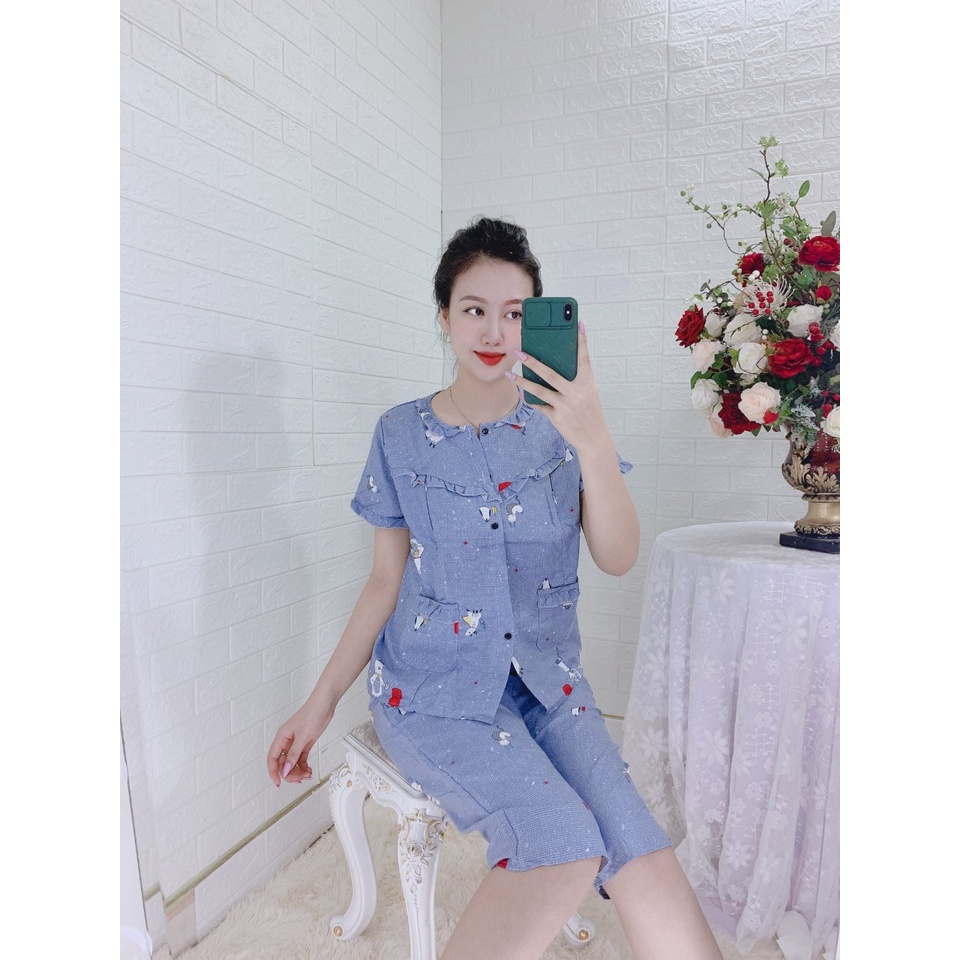Bộ đồ bầu và sau sinh LỬNG KATE mềm mát họa tiết siêu dễ thương- XẢ KHO
