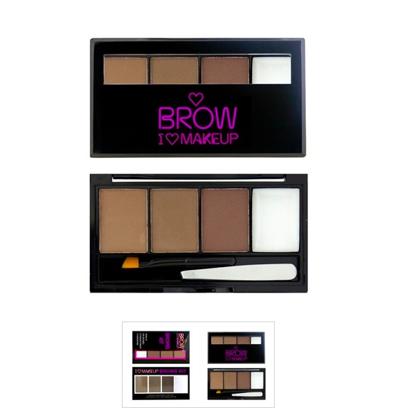 set kẻ mày kèm cọ I Heart Revolution Brow Kit - I woke up this groomed