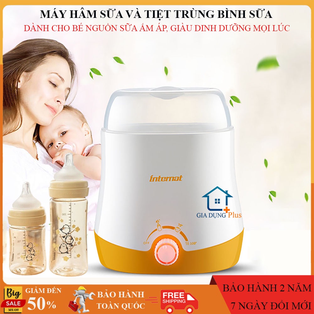 Máy hâm sữa và tiệt trùng đôi đa năng 4 trong 1. Hâm nóng và giữ nóng sữa, tiệt trùng bình, hấp thức ăn và luộc trứng.