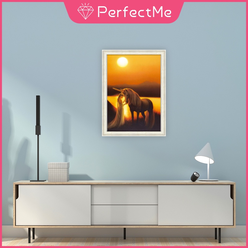 Bộ tranh đính đá 5d họa tiết chú ngựa độc đáo kích thước 30x40 DIY dùng trang trí nhà cửa