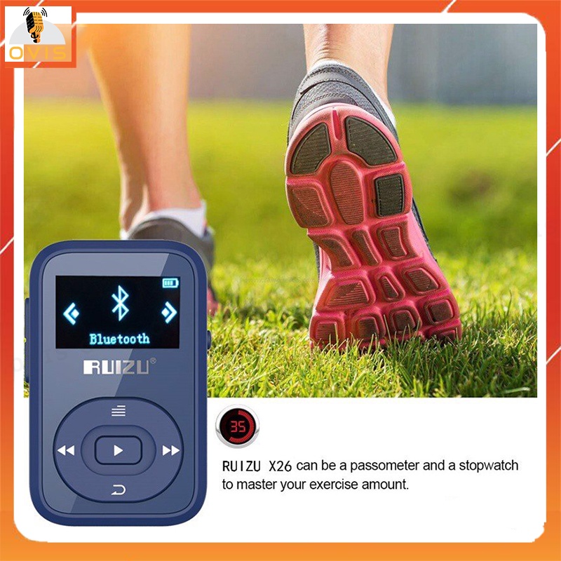 Ruizu X26 - Máy Nghe Nhạc Lossless Thể Thao, Hỗ Trợ Ghi Âm, FM, Bluetooth 4.0