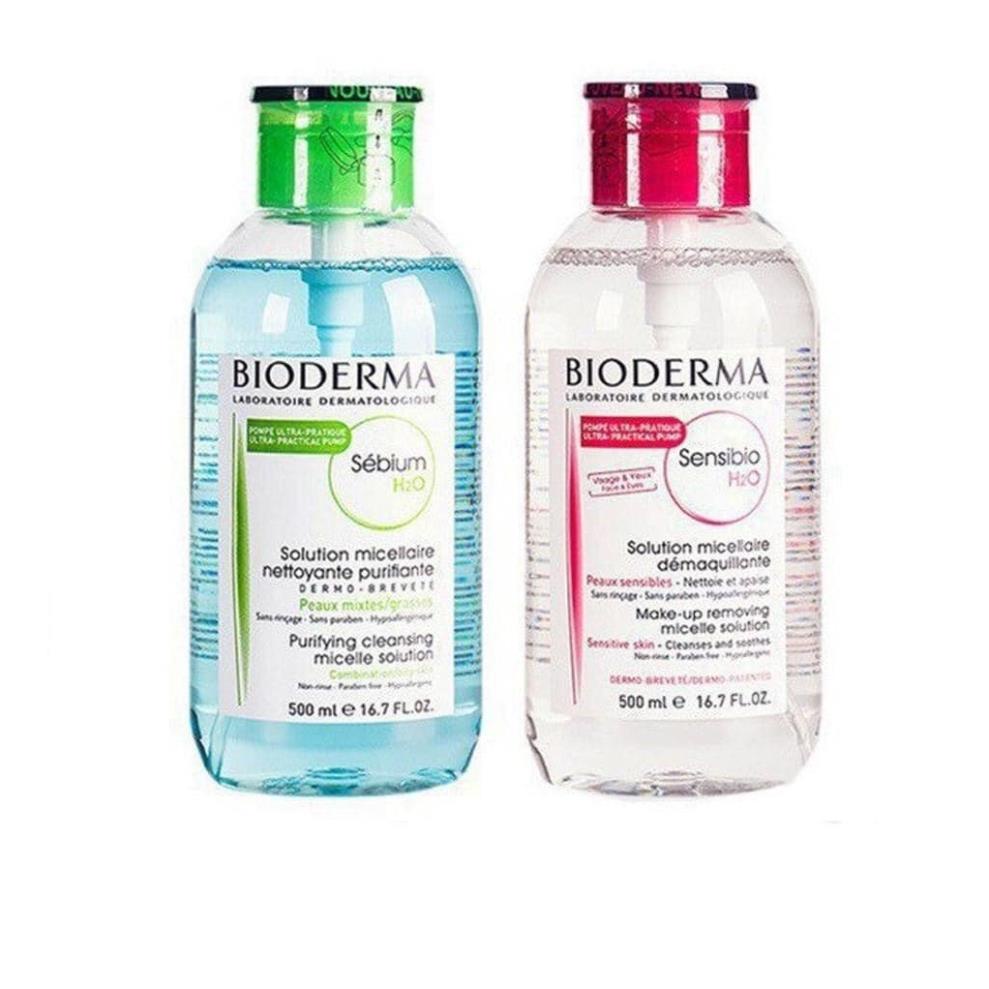 [FreeShip] Nước Tẩy Trang BIODERMA H2O Xanh, Hồng 500ML nút bấm và nút bật | BigBuy360 - bigbuy360.vn