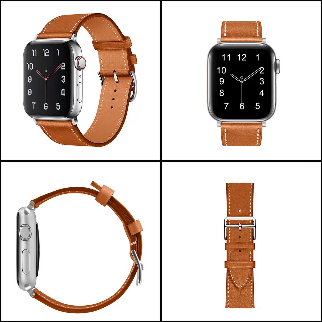 Dây Đeo Bằng Da Chất Lượng Cao Cho iWatch 38mm 40mm iWatch 42 44mm Series 4 5 6 SE 7 41 45mm