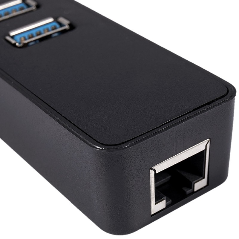 Bộ Chia 3 Cổng Usb 3.0 Tốc Độ Cao 10 / 100 / 1000 Mbps Sang Rj45 Gigabit Ethernet