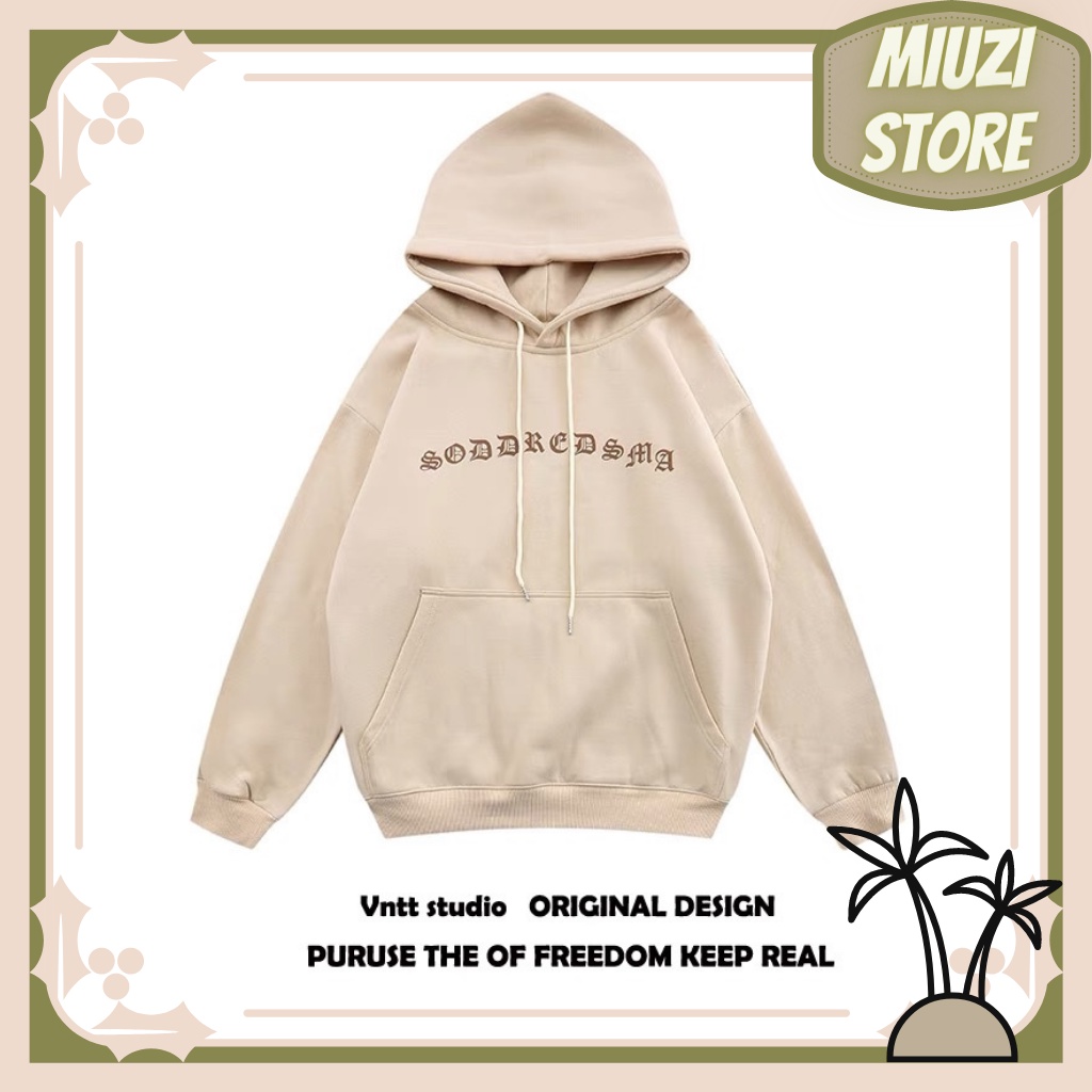 Áo hoodies unisex Miuzi,mẫu hu di có mũ trẻ trung năng động hot trend nam nữ 2022 DT0038