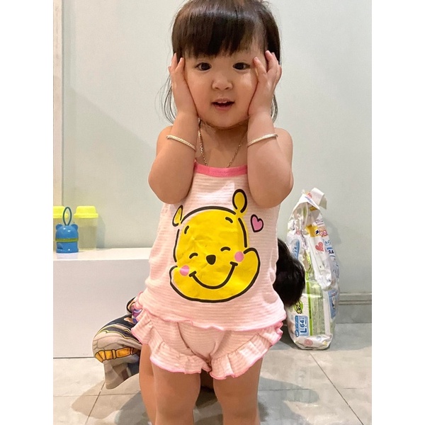 Bộ 2 dây bé gái, đồ bộ chip cho bé gái chất cotton borip dày dặn thoáng mát co giãn tốt 8-23kg Tomkids