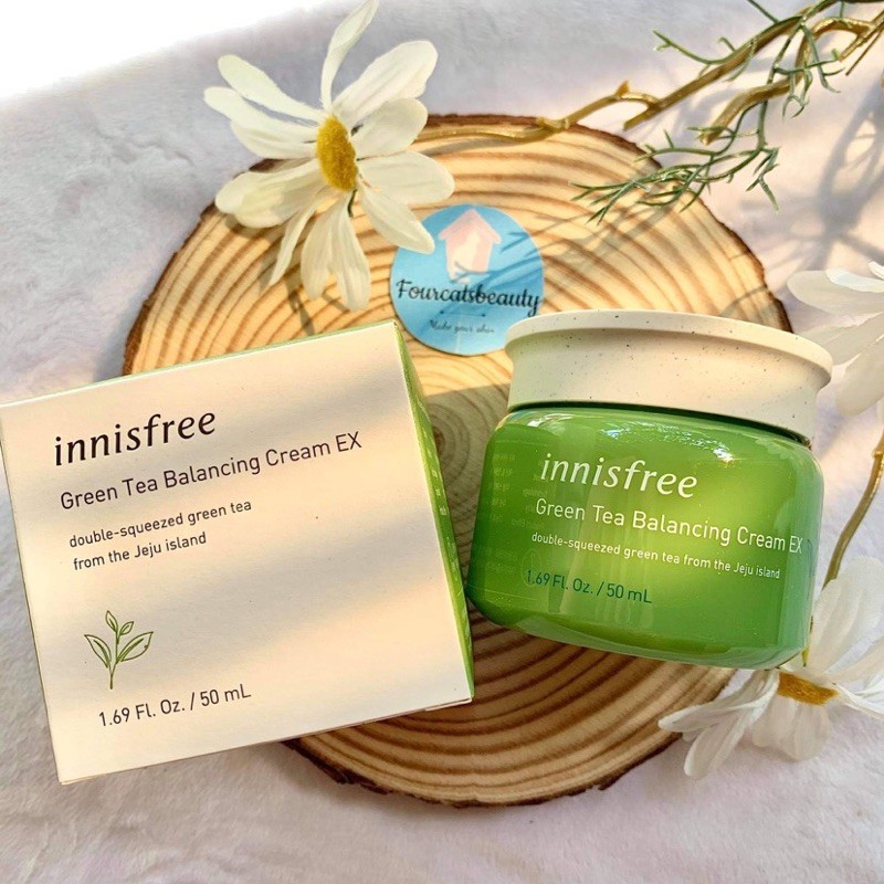 Kem Dưỡng Ẩm, Kiểm Soát Nhờn, Ngăn Ngừa Mụn Innisfree Green Tea Balancing Cream EX 50ml