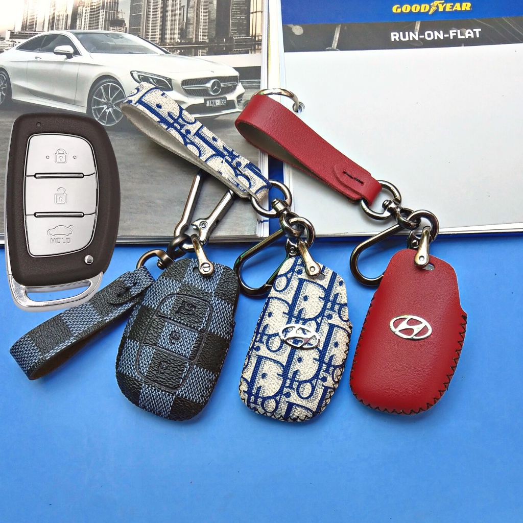 Bao Da Chìa Khóa  Tuson .Bọc chìa khóa i10,Elentra,sonnata (HB Móc D )