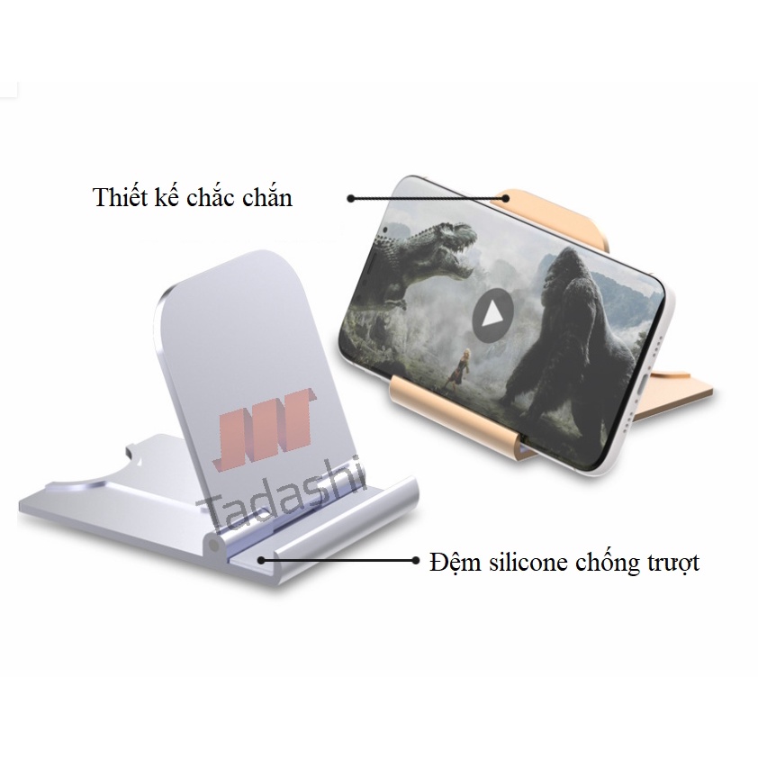 Giá Đỡ Điện Thoại Để Bàn ABS, Xoay Góc Nghiêng, Gấp Gọn Tiện Dụng, Chắc Chắn Không Lật.