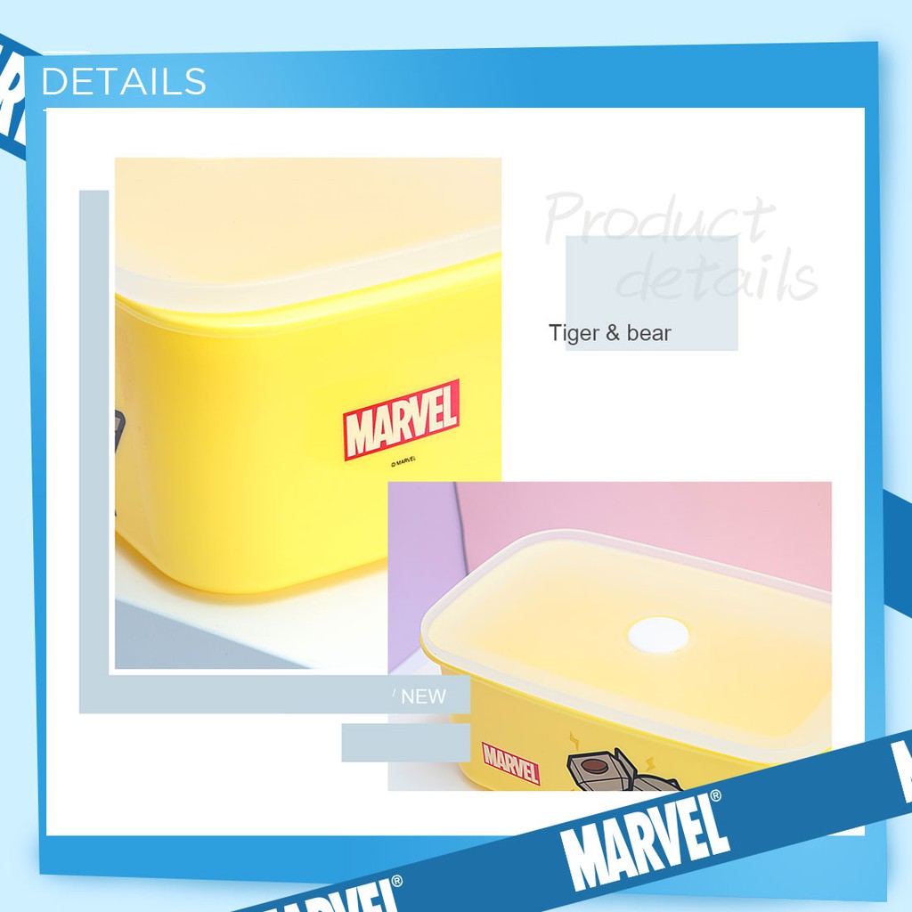 Hộp nhựa bento Miniso in hình Marvel 950ml - Hàng chính hãng