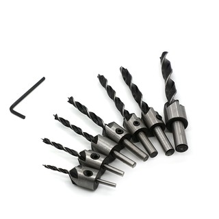 Bộ 7 mũi khoan khoét lỗ âm vít 3-10mm