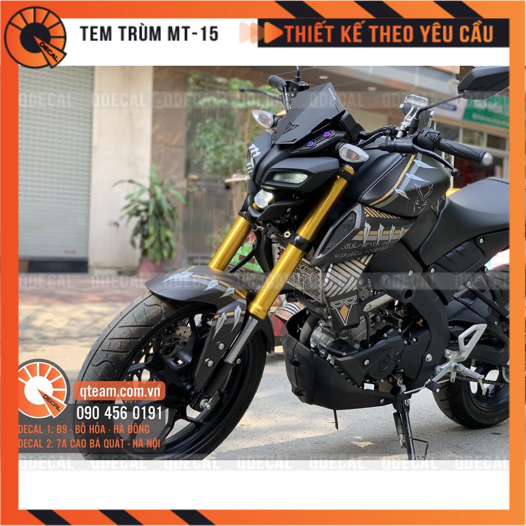 Tem trùm MT15 kiểu black panther decal 3 lớp  thiết kế theo yêu cầu